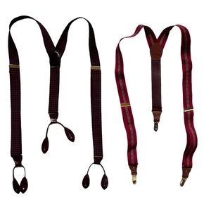 Bundle (2) Cas Germany & Pelican USA True Vintage Western Country Suspenders EUC